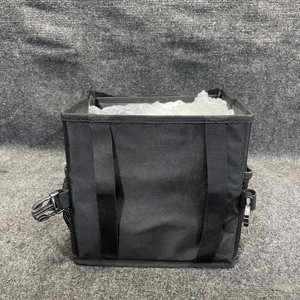 FOXBOX Black Trunk Organizer Cargo Collapsible Mesh Pockets Travel Storage Bag